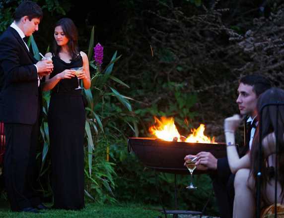 Guests soaked up the atmosphere and chatted round the crackling fire pit.