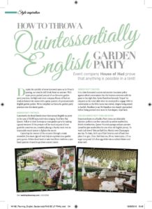 Wedding Ideas magazine English garden party