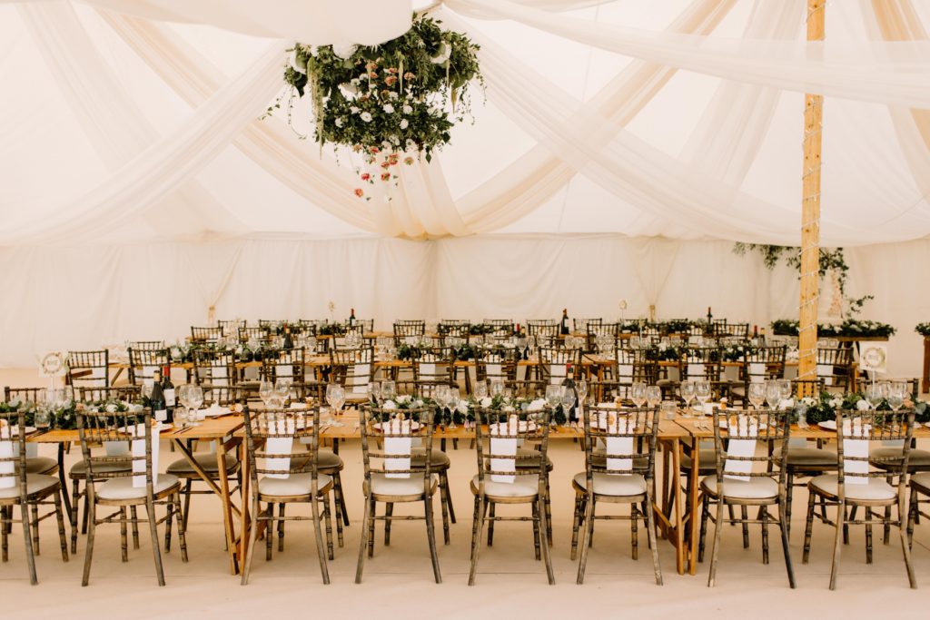 Greenery theme in the Oyster Pearl Tent