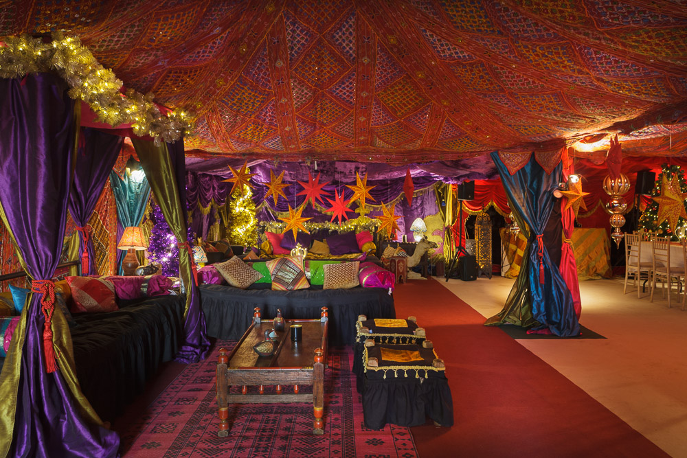 Arabian Tents Christmas Marquee Party Ideas - interiors