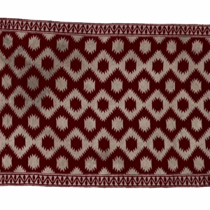 Aztec Rug - Red and Cream