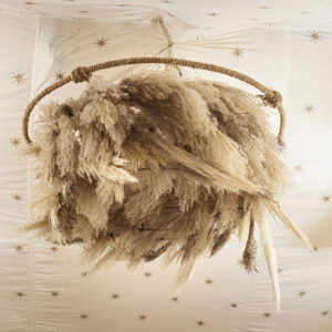 Pampas Grass Frame Chandelier