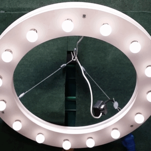 White Hoop Luminaire - 15 Lamp