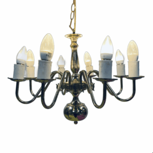 8 Arm Brass Chandelier (Small)