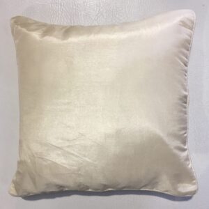 Plain Silk Cushion - Ivory